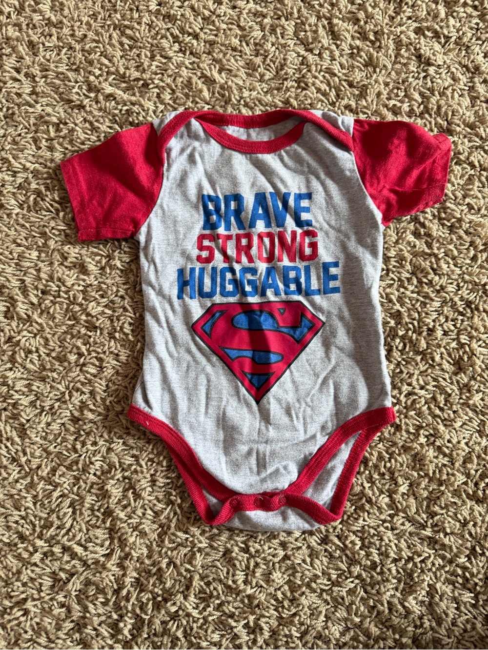 Superman Baby “Brave Strong Huggable” Bodysuit 12M